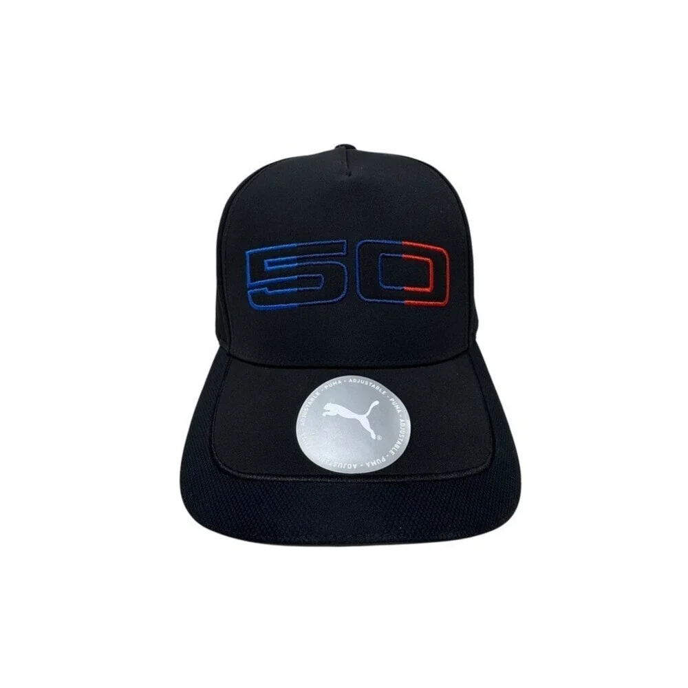 BMW M Motorsport Mens 50 Anniversary Cap Black Puma Baseball heritage Hat NWT